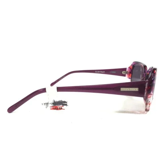 Ellen Tracy Sunglasses KENYA PLUM FADE Clear Purple Orange Frames w Gray Lenses
